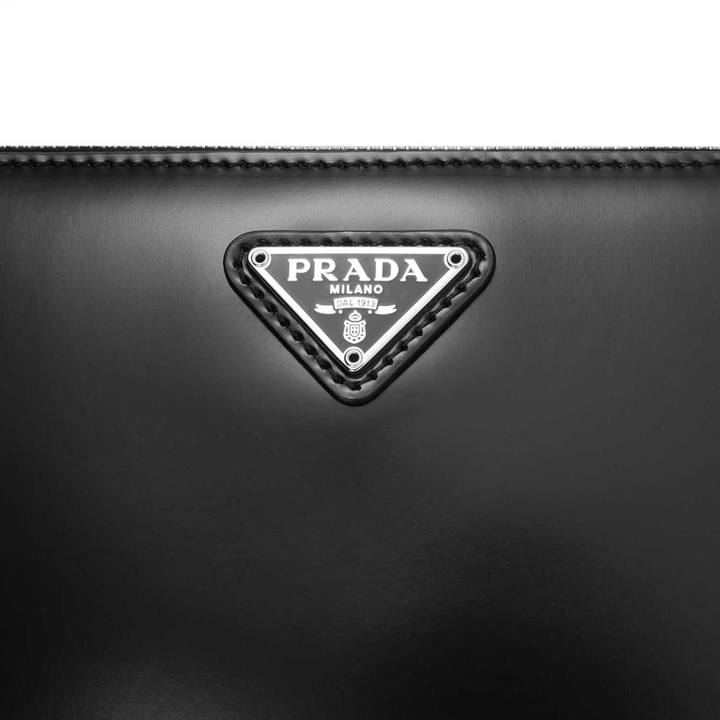 Prada Glänzende Lederhandtasche Damen Handtaschen Schwarz 1BC155-ZO6-F0002-V-OOM