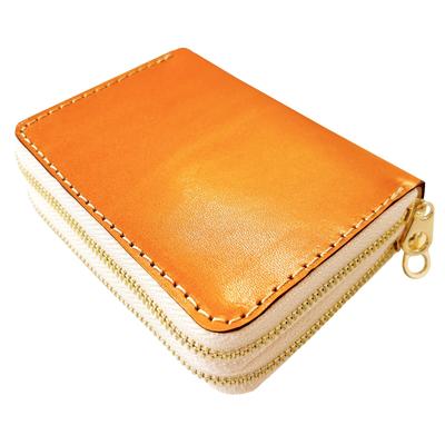 Tochigi Leather Bellows Double Zipper Wallet, Genuine Leather, Women's, Coin Purse, Bill Compartment, Card Slots, Round Zipper, Large Capacity,