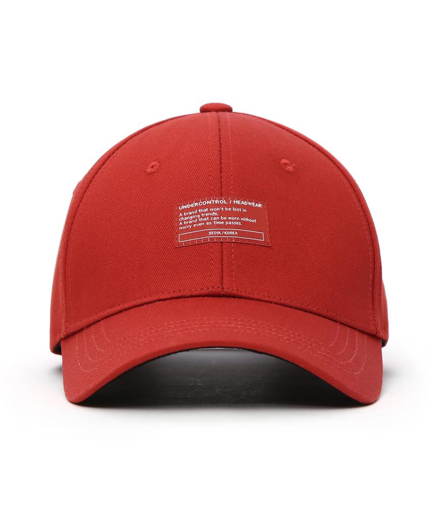 Eondeokeonteulol Cotton Logo Ball Cap Box Label / Hard Top B B / Red