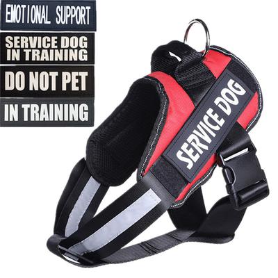Reflective Dog Harness With Removable Patches Service Dog In Training Pet Vest Outdoor Collar Emotional ESA Do Not pET S M L XL