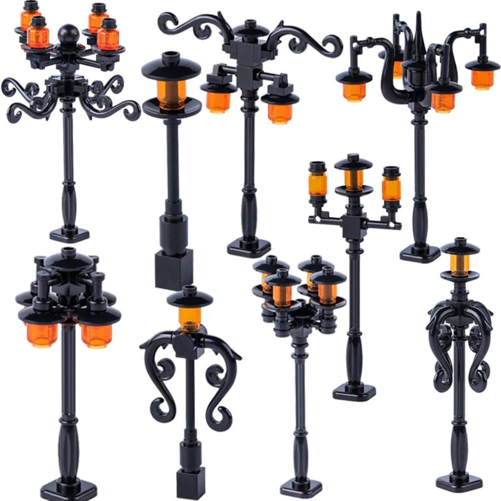 MOC Halloween Building Blocks Model Decorations Medieval Witches Vampires Thrones Kitchen Street Lamps Tombstones Toy Gift S025