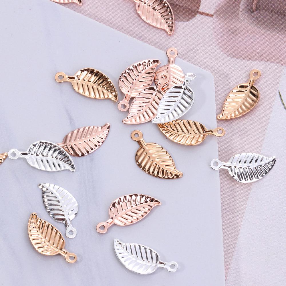 Mini Leaf Pendant Accessories for DIY Necklaces & Bracelets, 6x13mm, Handmade Adornments
