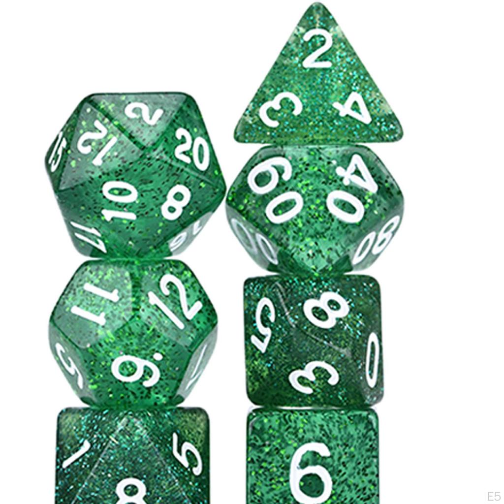 Acrylic Polyhedral Set D8 D10 D12 D20 for RPG Role Playing DND Board Game