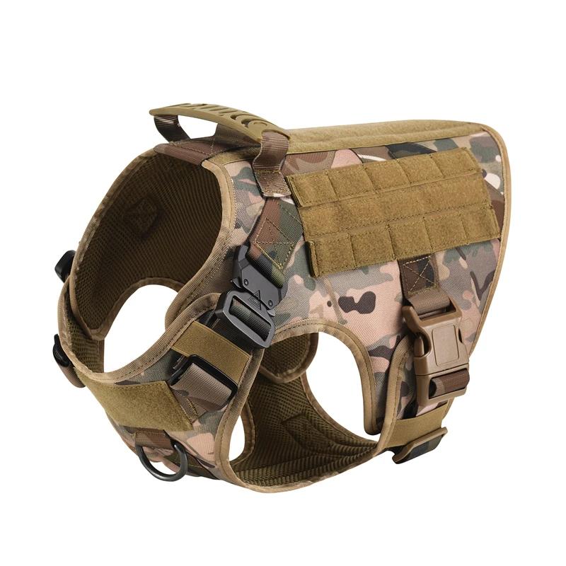 Taktische Militärweste Haustier Deutscher Schäferhund Golden Retriever Taktisches Trainingsgeschirr und Leinen-Set für Hunde aller Rassen (as the picture,S)