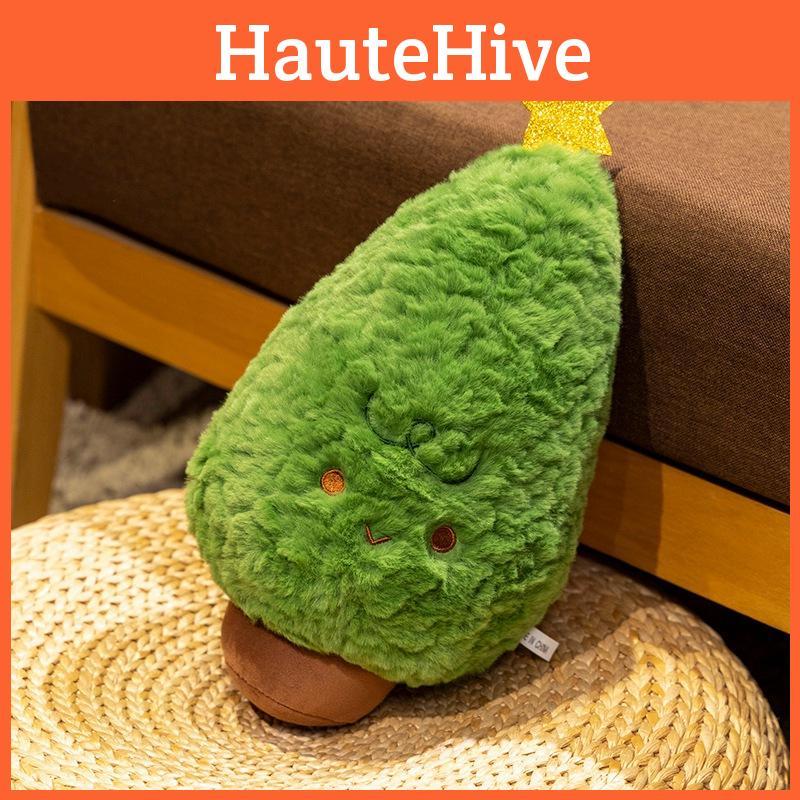 Christmas Green 35cm Tree Plush Pillow Doll For Room And Decoration Sofa