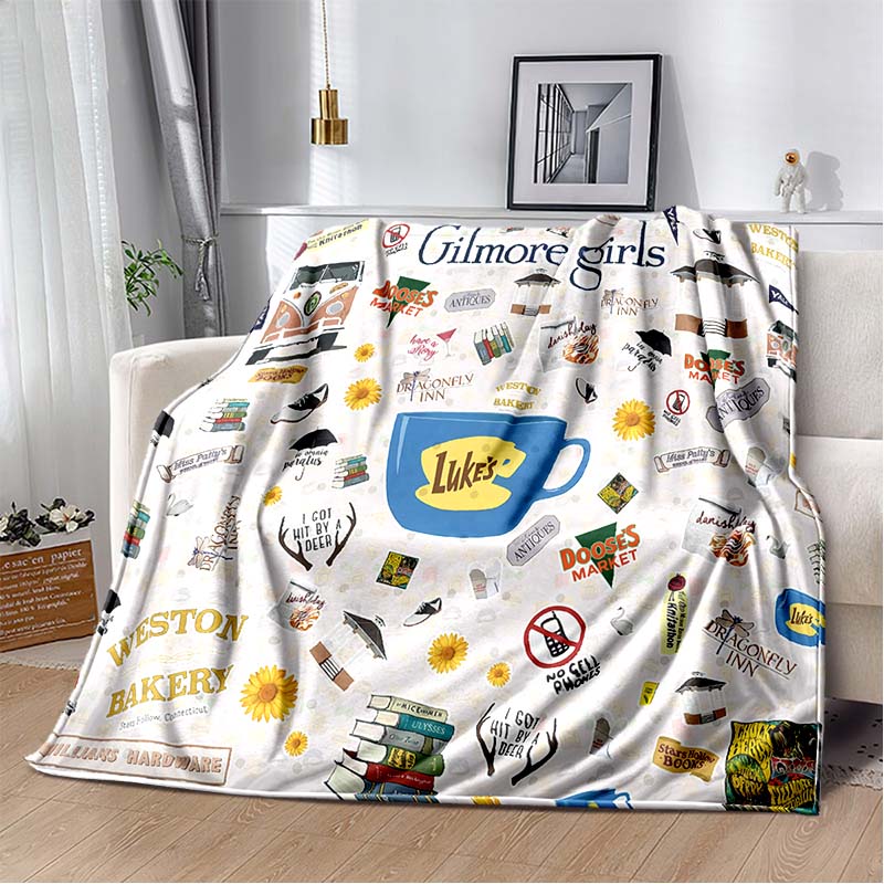 Gilmore Girls Luke s Diner Flannel Blanket, TV Show Throw Blanket 80cm x 120cm