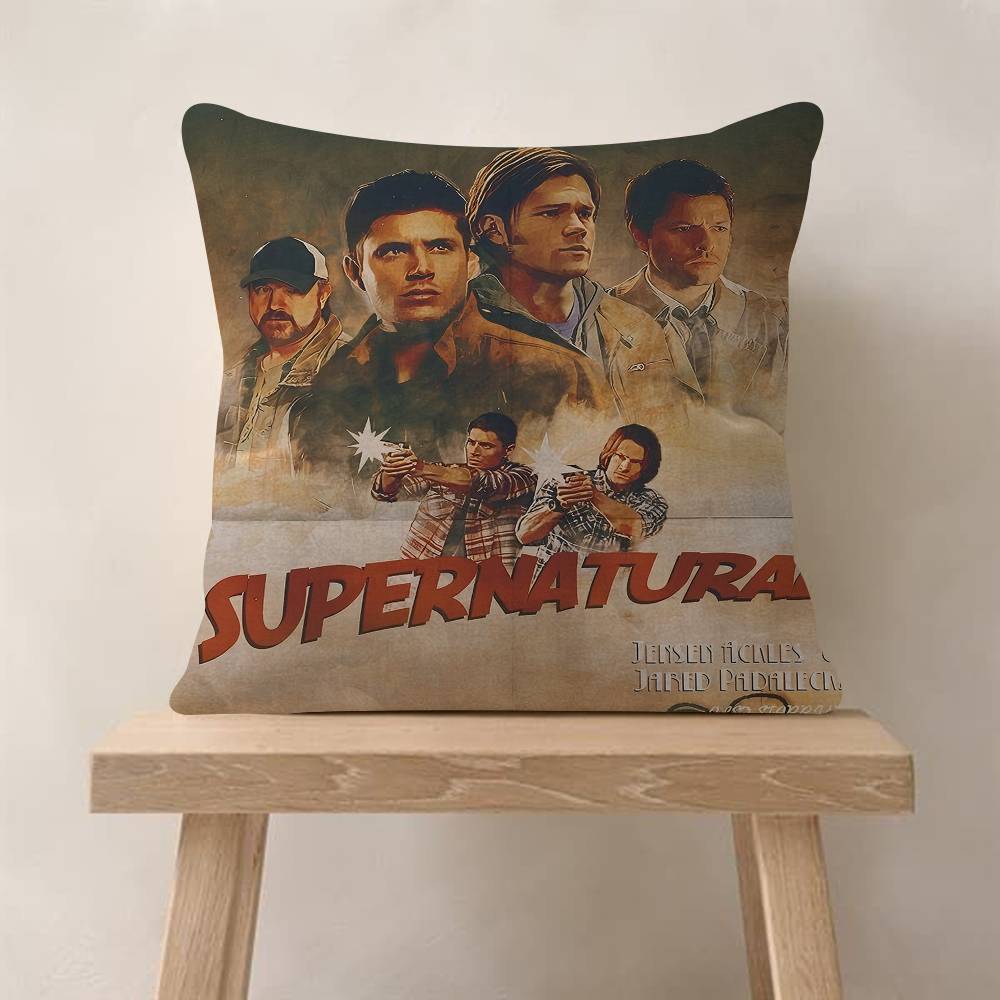 1PC TV Play Series Supernatural Maple Design Cushion Cover Happy Autumn Harvest Decor Holiday Decorati Pillow Cover