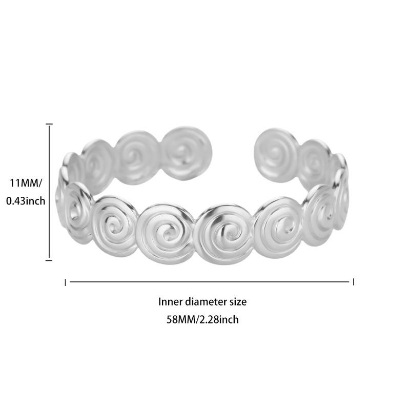 

Геометрический круглый спиральный браслет ювелирные изделия женский легкая роскошь высокий класс чувство мода ниша темперамент ювелирные изделия серебряный