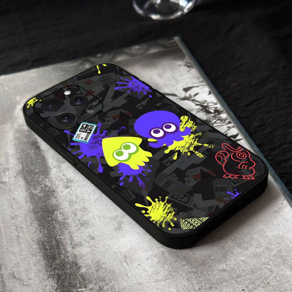 Game Splatoon 3 Phone Case Black Silicone Soft Shell For IPhone 17 16 15 14 13 12 11 Air Pro Max Plus Hot Sale