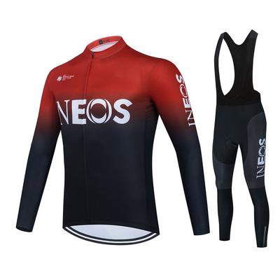 Ineos Team Long Sleeve Cycling Jersey Set for Men, MTB Bike Clothing, Bicycle Wear, 19D Gel Bib Pants 2026 Autumn Breathable Cycling Suit Set