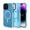 Case for Iphone 13 Pro Magsafe Magmat Reinforced Case Blue + Glass