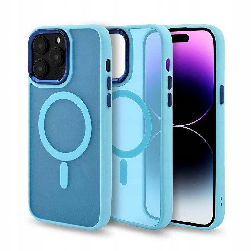 Etui do iphone 11 pro max magsafe magmat obudowa wzmacniana niebieski+szkło
