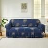 Full Wrap Stretch Milk Silk Sofa Cover Anti-Slip Skirt Style Sofa Protector Nordic Home Furniture Elastic Fitted Sofa Cover