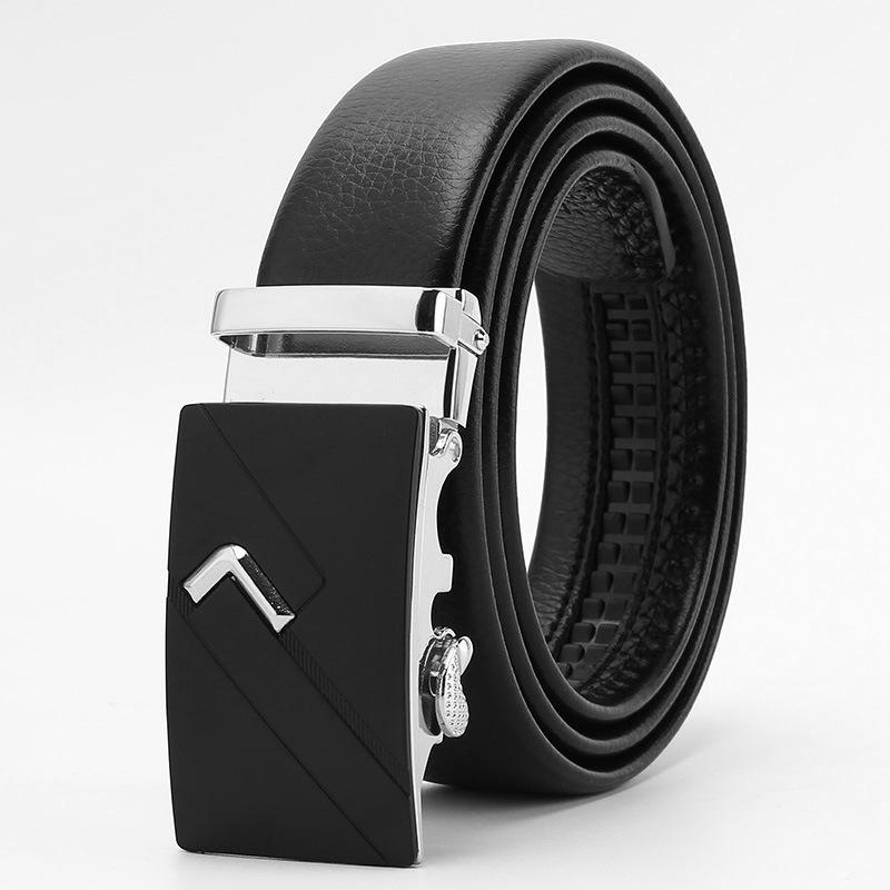 Microfiber Edging Automatic Buckle Belt  Men's Casual Belt  Men's Trouser Belt