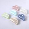 Fashion Hairstyle Marble Textured Disk hair Women Acrylic Barrette Crab Clip Hair Clips Claw Clip