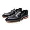 Herren Leder Loafer Metall Schnalle Formell Freizeit Schuhe