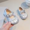 French Xiaoxiangfeng flat bottom shallow mouth single shoes girl baby toddler shoes baby shoes spring and autumn versatile pearl shoes children
