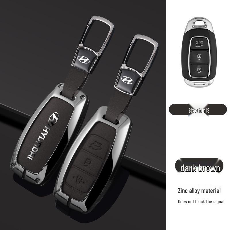 Key Cover Compatible with Beijing Hyundai Ix35, Elantra, Festa, Verna, Ix25, Santa Fe - Premium Men's Bag Case
