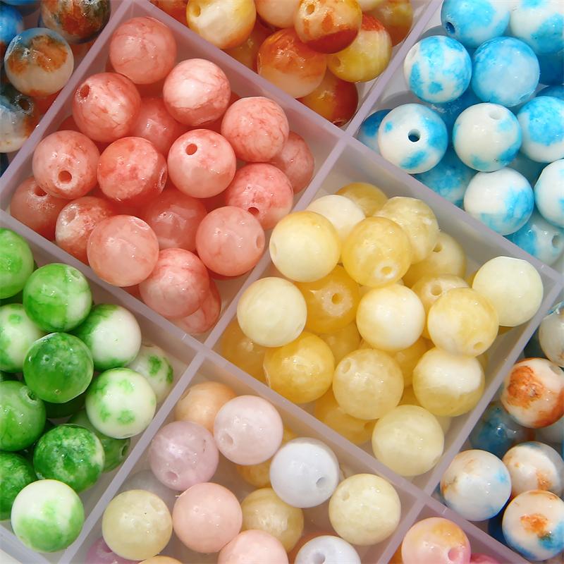 Natural Colored Round Beads Loose Round Beads For Jewelry Making DIY Bracelet Necklace Earring Accessories