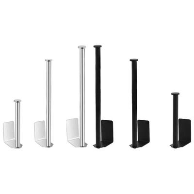 Nouveau porte-essuie-tout en papier adhésif en acier inoxydable sans perçage porte-rouleau de papier argent noir support de rangement