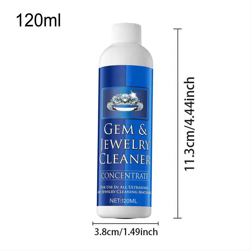 

Jewelry Cleaner Solution 120ml Ultrasonic Cleaning Liquid Gold Silver Metal Earring Watch Band Stain Remover Polisher Care 120ML