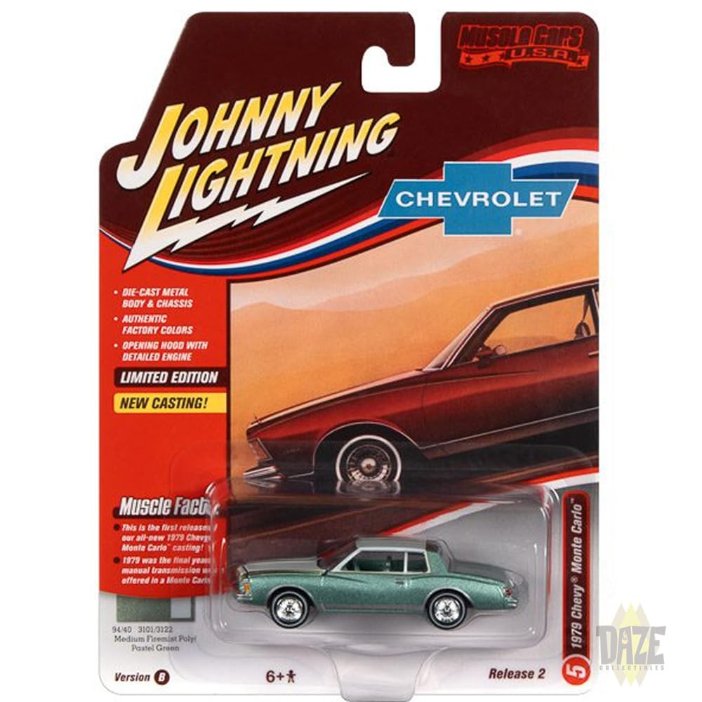 Johnny Lightning scale 1979 Chevy Monte Carlo 164 - (Green Firemist), JLSP204-CHASE