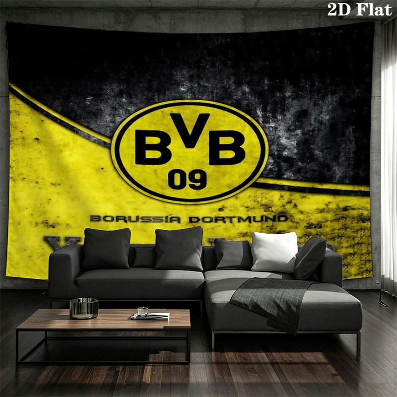 Borussia Custom Name Wall Tapestry Aesthetic Wall Hanging Printed Fabric Blanket Decorative Tapestries for Bedroom Living Room Home Decor