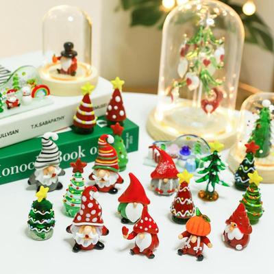 Ornamento a Cupola di Vetro di Babbo Natale: Decorazione Creativa da Tavolo per Natale