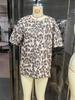 Leopard Print Loose Korean Style Short Sleeve Women's Top