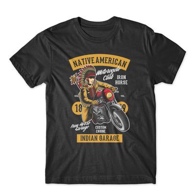 Native American Biker T-Shirt 100% Cotton Premium Tee NEW