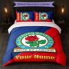 Blackburn Rovers Football Custom Name Text Bedding Set 1 Duvet Cover+2 Pillowcases Soccer Logo Personalized Gift For Special Occasion Bedroom Decor
