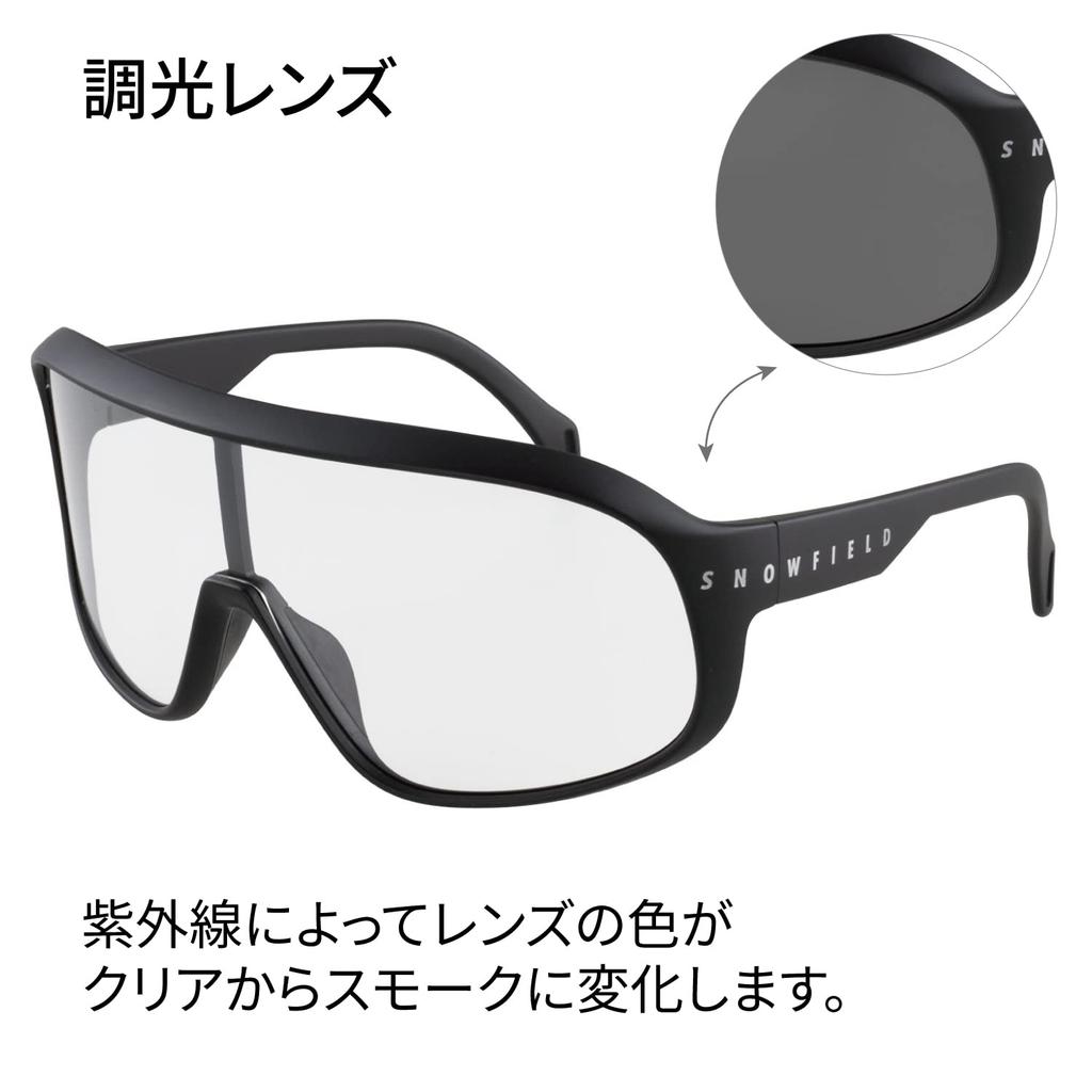 SNOWFIELD F3 SNOWFIELD MBK Photochromic Clear To Smoke Sunglasses Matte Black [SWANS] SF-05