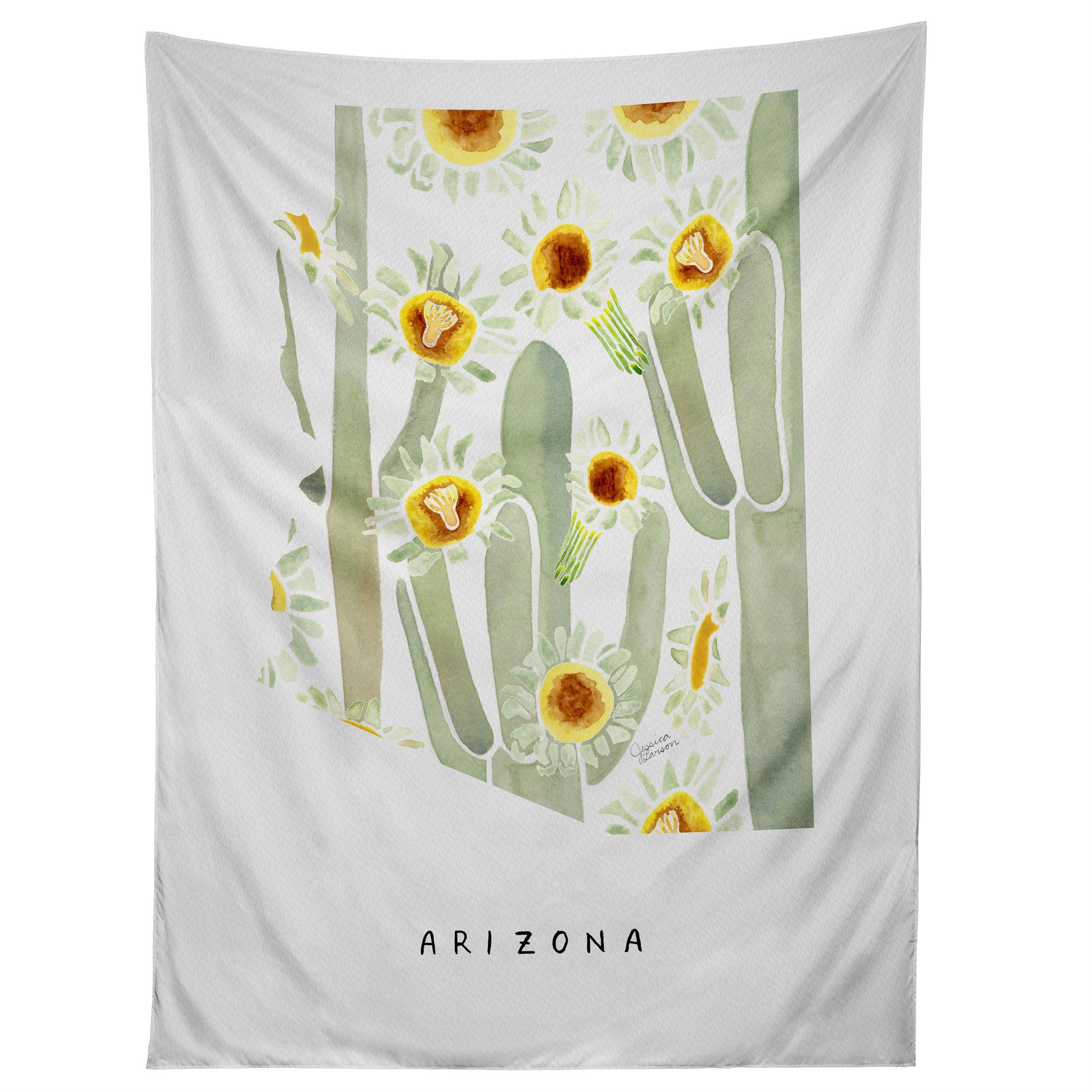 ARIZONA STATE SAGUARO CACTUS tapestry 75x100