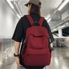 Nylon Backpack Female Solid Color Fashion High School Student Schoolbag Male Lightweight College Backpack