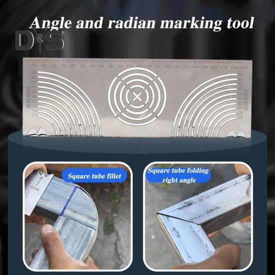 Instrument de marcare cu arc unghiular Reglabil cu arc liniar cu dublu scop Instrument de marcare cu metal multifuncțional pentru prelucrarea metalelor în construcții de inginerie