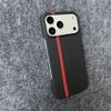 Business Kevlar Stripe Phone Case for iPhone 17 16 15 14 13 12 11 Air Pro Max X XS XR XSMax 7 8 Plus Glossy Film Hard PC Cover