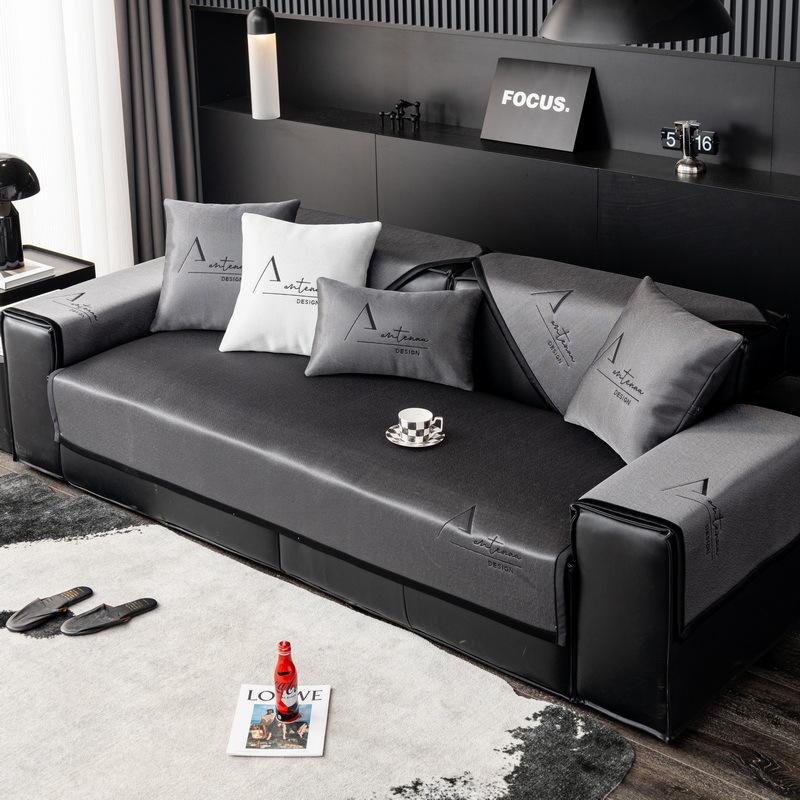 New Ice Silk Sofa Cushion Summer Mat Non-Slip Seat Cushion Summer Living Room Leather Sofa Cover Cover Cloth Towel