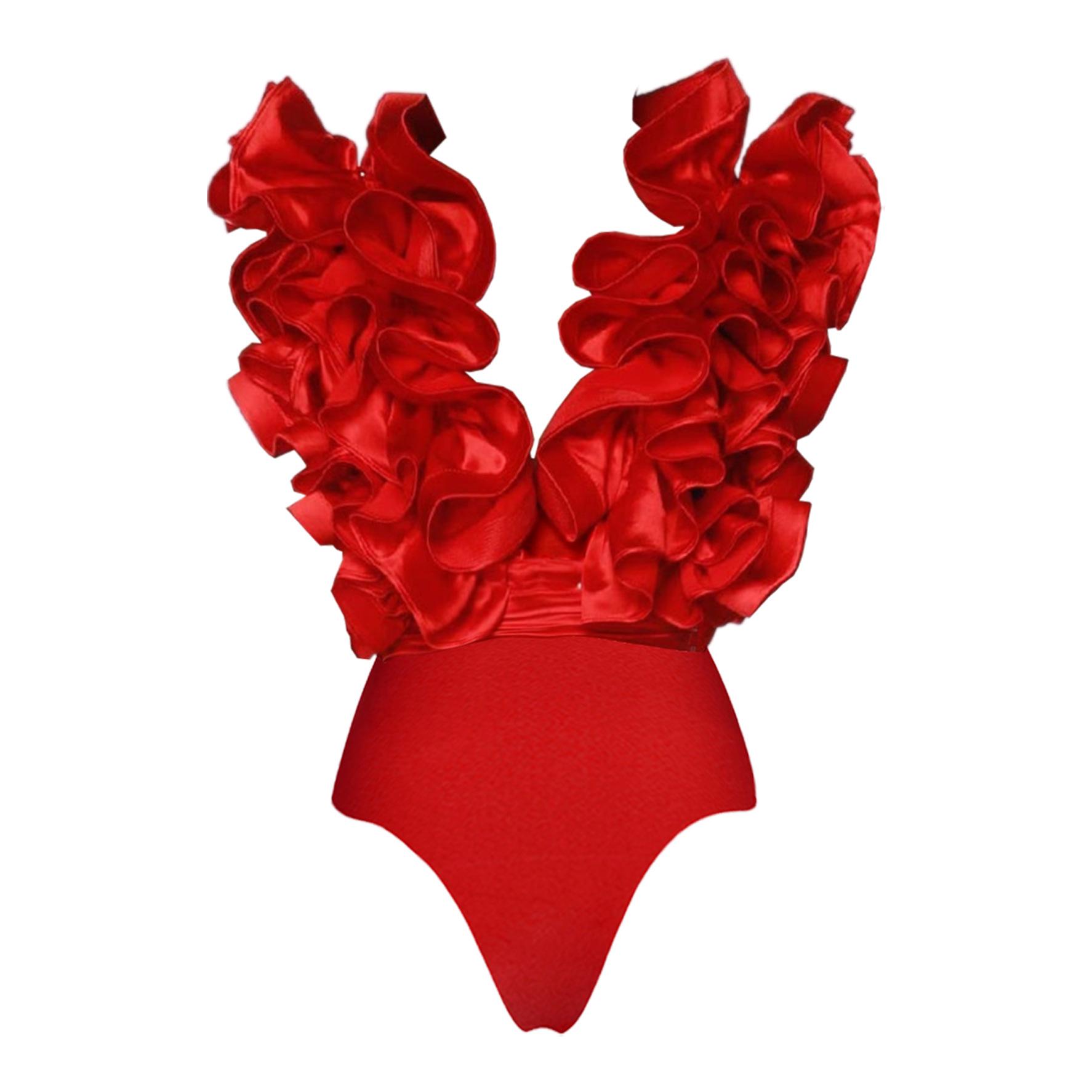 2026 Women`s One-Piece Swimsuit with Exaggerated