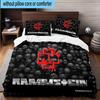 Ramm-stein Skulls And Logo 3pcs Bedding,Including 1pc Duvet Cover And 2pcs Pillowcases Perfect for Christmas,Ideal for Bedroom, Dormitory