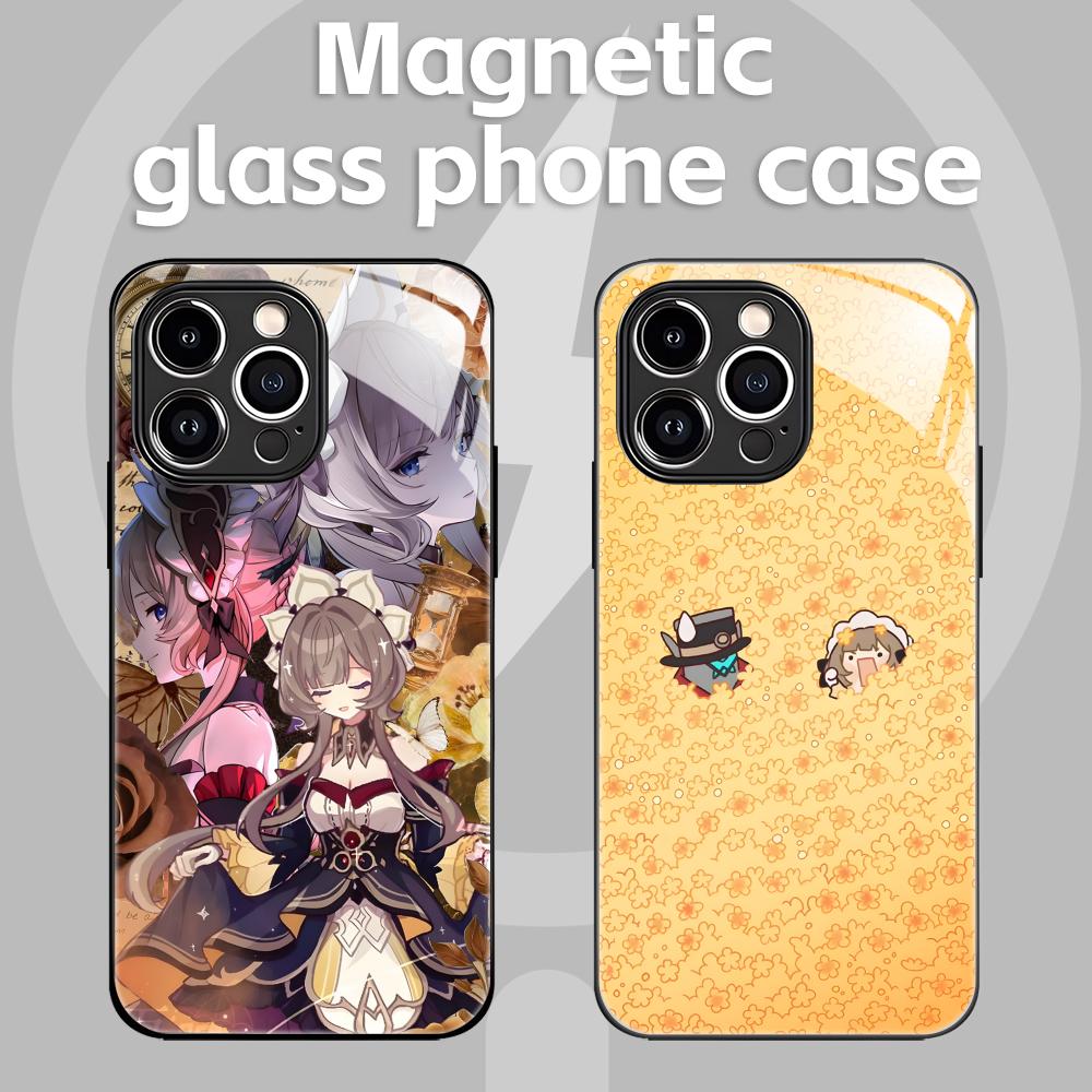 genshin impact Sandrone Phone Case For iPhone17 16 15 14 13 12 11 X XR XS 8 Plus Mini Pro Max Glass Magnetic Case