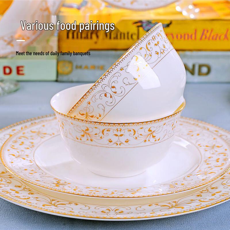 Jingdezhen European Ceramic Rice Bowl Set