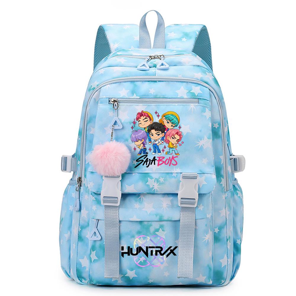 Cartoon Anime K-Pop Demon Hunters Printed Backpack Large Capacity Bookbag Laptop Unisex Student Boy Girl School Bag Large Capacity Travel Outdoor Bag