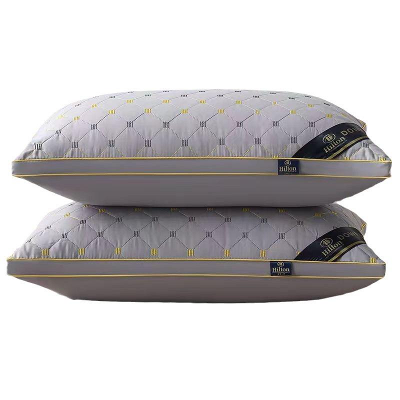 Pair of 48x74 Cervical Spine Support Pillows with Pillowcases for Home or Dorm