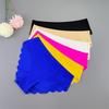 3Pcs/set Ruffle Cut Ice Silk Seamless Underwear Women Plus Size Thin Panties Drop Waist Hip Lift Briefs Female Underpants
