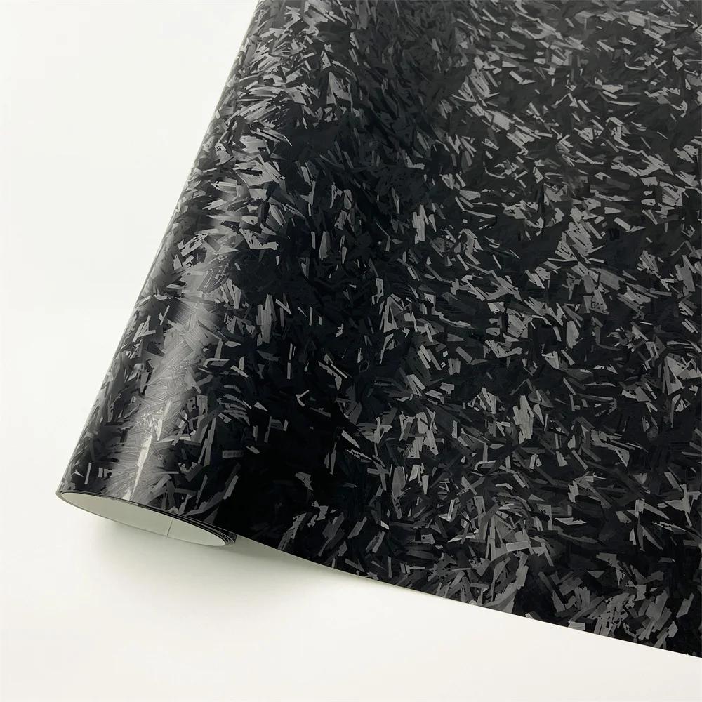 

Carbon Fiber Chopped Strand Forged Vinyl Car Wrap Film Auto Modification Sticker Protective Strip Door Sill Side 10X152 CM
