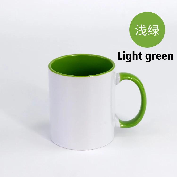 Vlastní keramický hrnek Barva uvnitř a ucha Uvnitř hrnku DIY Obrázek Keramický hrnek DIY Foto Obrázek Logo Text Dárky