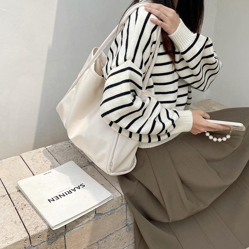 Damen-Tragetasche, modische Unterarmtasche, große Kapazität, weiches Pu-Leder, Umhängetasche, Retro-Umhängetasche, lässige tragbare Beuteltasche