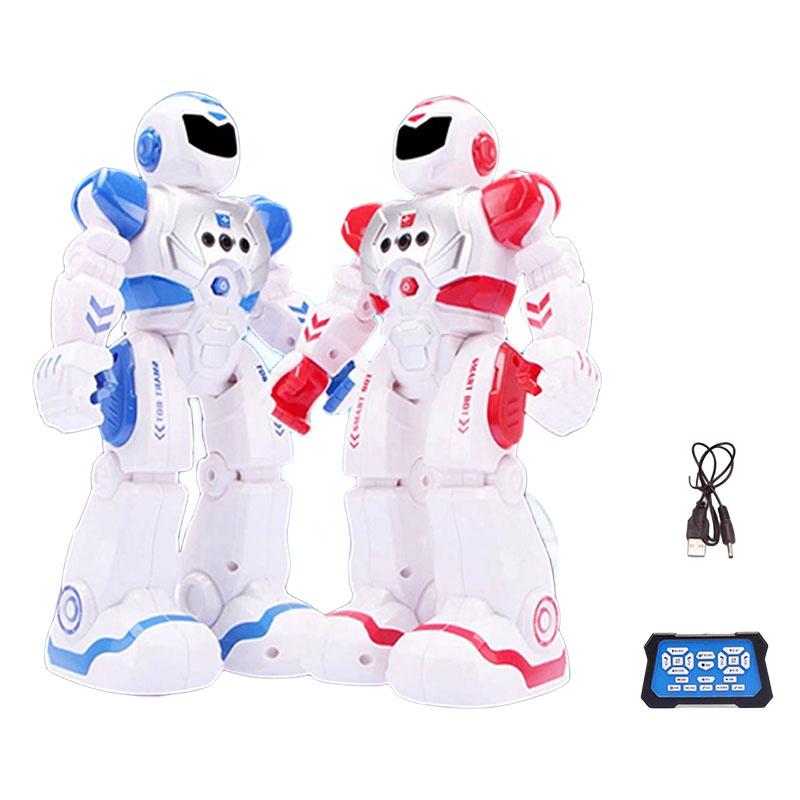 Kids' Intelligent Remote Control New Will Electric Robot Toy Blue/red Educational And Fun Dancing Robot