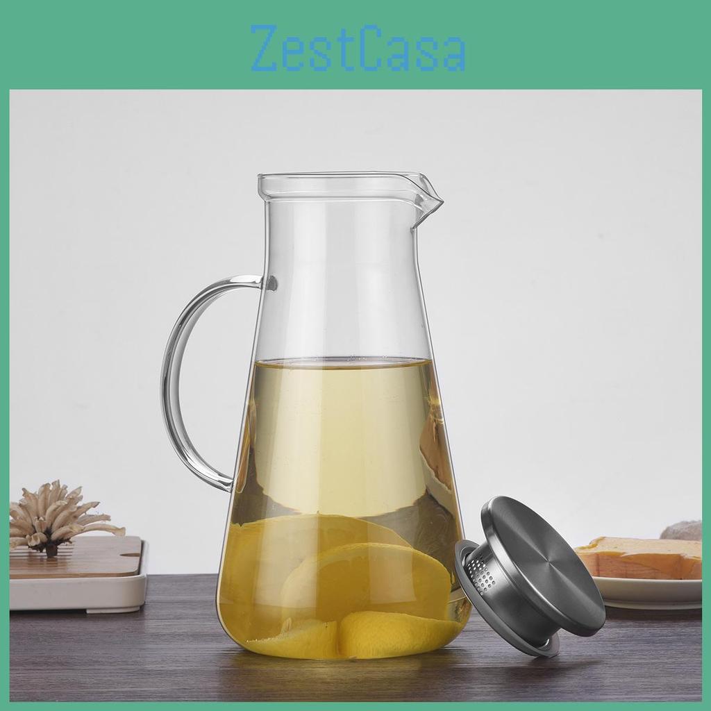 Glasses Bottle 1pcs Water Cold Kitchen Kettle Jars Heat Resistant Glass Water Pitcher Coffee Tea Pot Transparent Decanter Jug