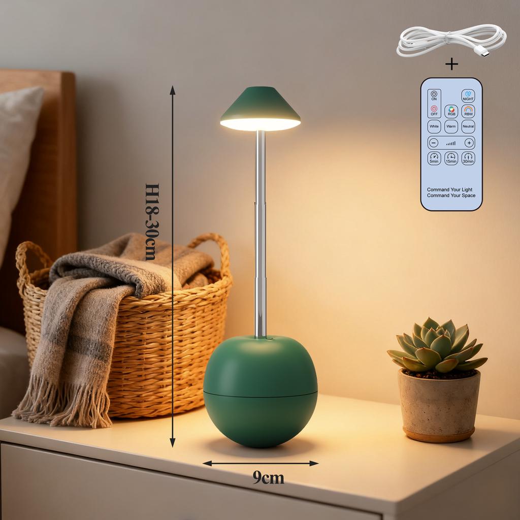 led night light rechargeable creative decorative table lamp bedroom desktop remote control bedside atmosphere light